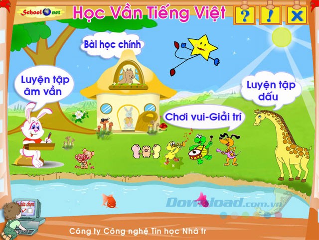 Giao diện chính Học vần tiếng Việt