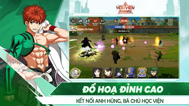 Đồ họa game đỉnh cao, kết nối anh hùng, bá chủ học viện