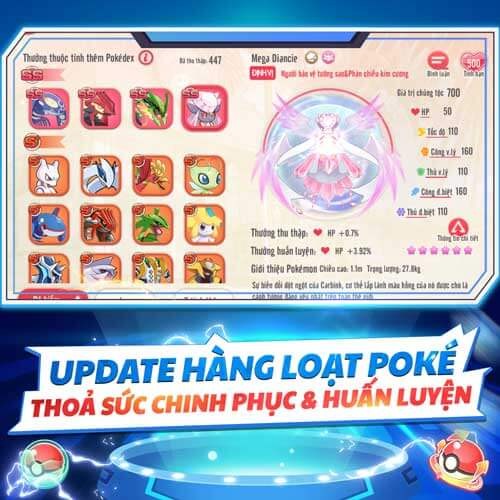 Thỏa sức chinh phục, huấn luyện Pokemon