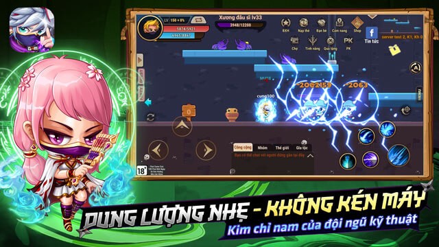 Dung lượng nhẹ - Không kén máy