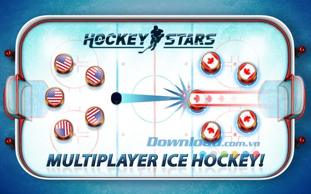 Một sân chơi hockey đa người chơi trên di động