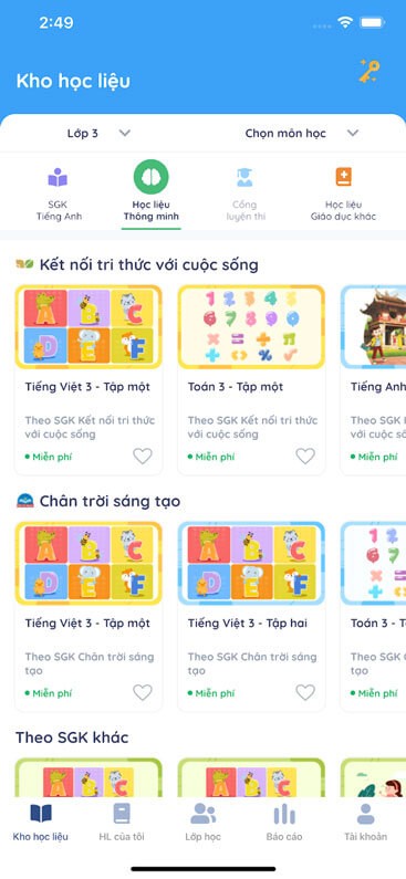 Kho học liệu đa dạng