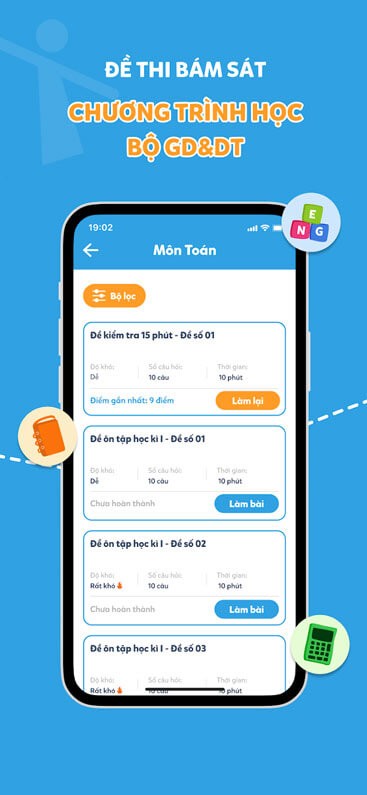 Đề thi bám sát chương trình học