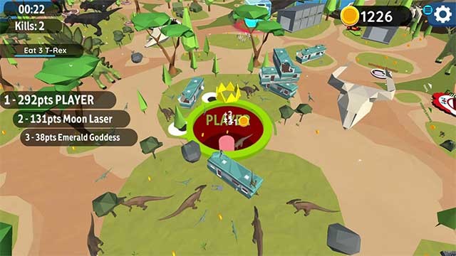 Cho thấy ai là lỗ đen lớn nhất thị trấn trong game hành động vui nhộn Hole io