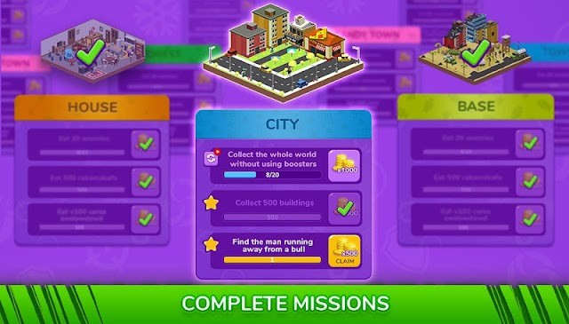 Hoàn thành nhiệm vụ ở các địa điểm khác nhau