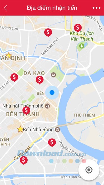 Địa điểm nhận tiền