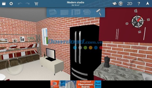Chế độ xem First Person của Home Design 3D cho Android