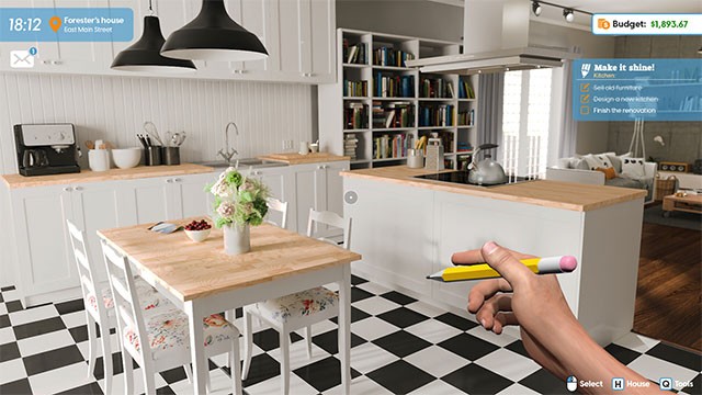 Sửa chữa, cải tạo và thiết kế nội thất cho những ngôi nhà mơ ước trong game Home Renovator