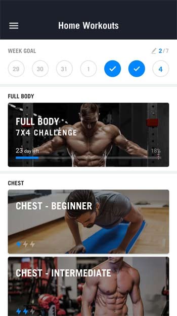Home Workout cung cấp bài tập phù hợp với mọi đối tượng