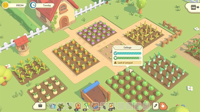 HomeGrown là game nông trại tối giản với phong cách click chuột