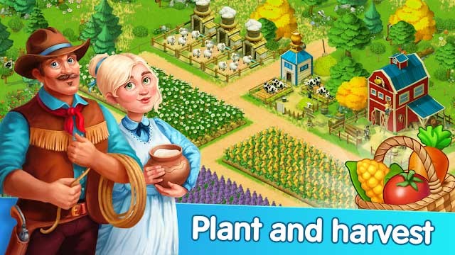 Trồng cây và thu hoạch trên trang trại của bạn trong game Homesteads: Dream Farm