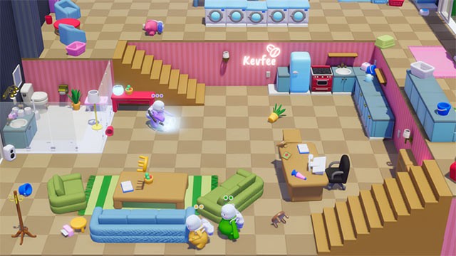 Dùng máy hút bụi để hút vật thể lớn rồi ném chúng vào đối thủ để loại từng người một