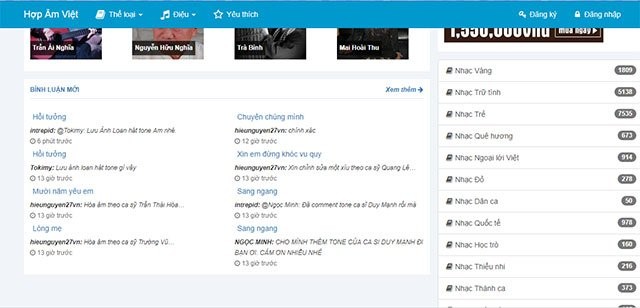 Giao diện chính của Hop Am Viet
