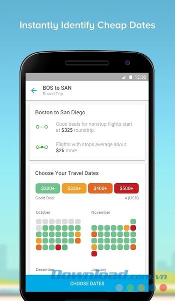 Xem mức giá các chuyến bay