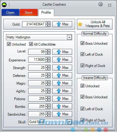 Chỉnh sửa thông số game