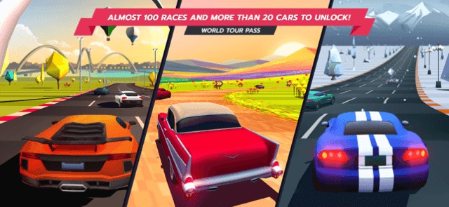 Cầm lái hơn 20 chiếc xe thể thao mạnh mẽ trong game Horizon Chase