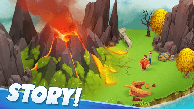 Trong game Horizon Island: Farm Adventure, bạn bị trôi dạt đến một hòn đảo nhiệt đới sau một thảm họa tự nhiên