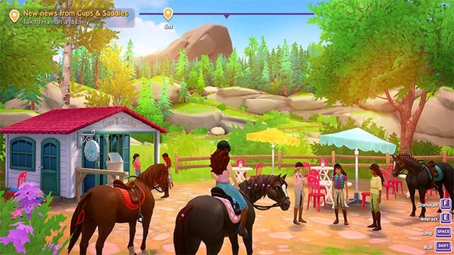 Những địa điểm trong Horse Club được tái hiện sinh động trong game