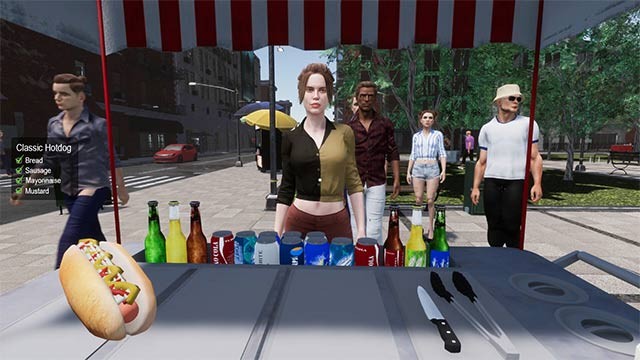 Quản lý xe bán bánh mì kẹp xúc xích trong game mô phỏng Hot Dog Simulator