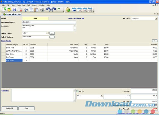 Hotel Billing Software