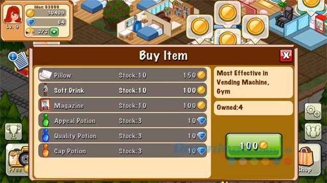 Mua thêm nhiều vật dụng mới