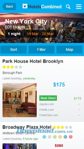 Tìm kiếm khách sạn mọi nơi, mọi lúc với HotelsCombined