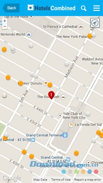 Xem lộ trình ngay trên HotelsCombined