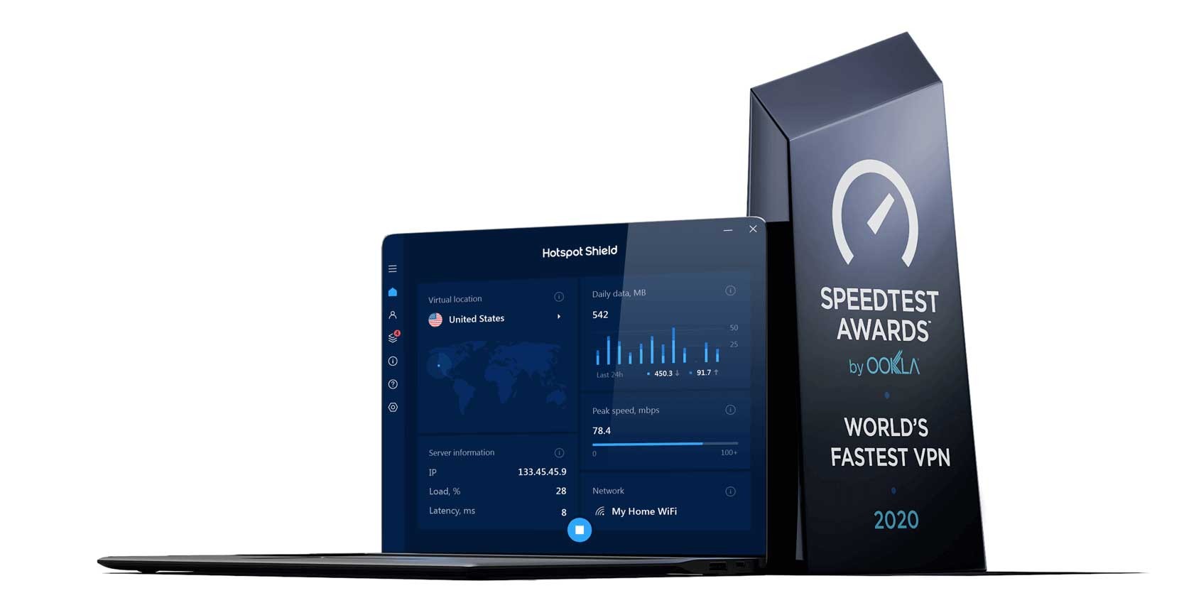 Giao diện Hotspot Shield Free VPN