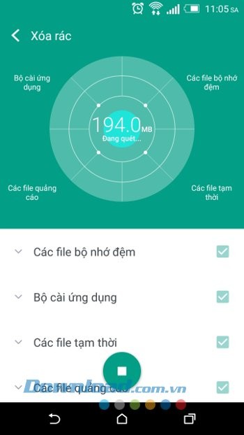Dọn dẹp rác với HTC Boost+