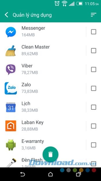 Quản lý ứng dụng với HTC Boost+