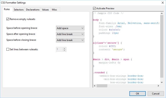 HTMLPad 2018 định dạng CSS