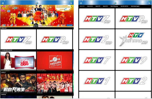 Danh sách các kênh HTVC