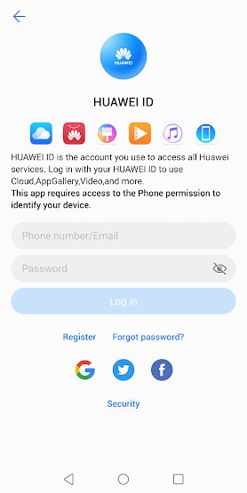 Đăng ký Huawei ID