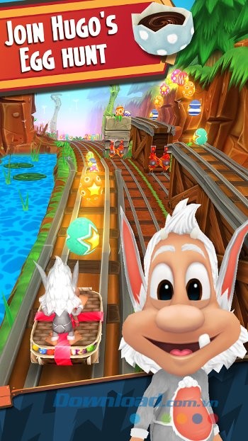Săn trứng trong game Hugo Troll Race 2