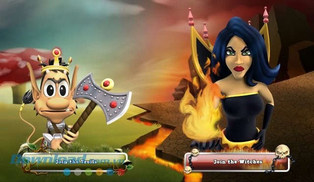 Lựa chọn phe trong game Hugo Troll Wars