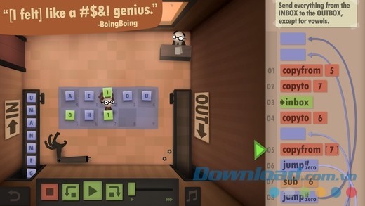 Đôi khi bạn sẽ cảm thấy mình giống như một thiên tài trong Human Resource Machine cho iOS