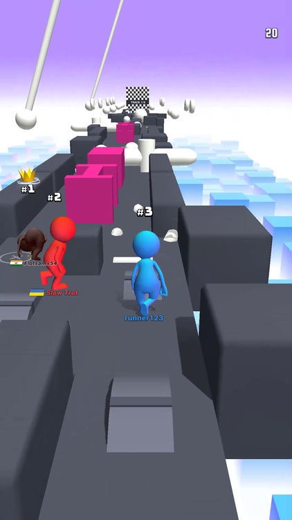 Human Runner 3D bao gồm hàng trăm level thách thức và hấp dẫn