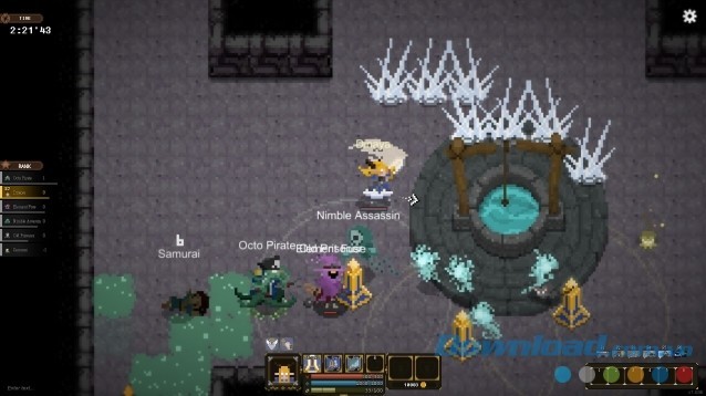 Chiến đấu với những người chơi khác trong đấu trường của game hành động Hunger Dungeon cho máy tính