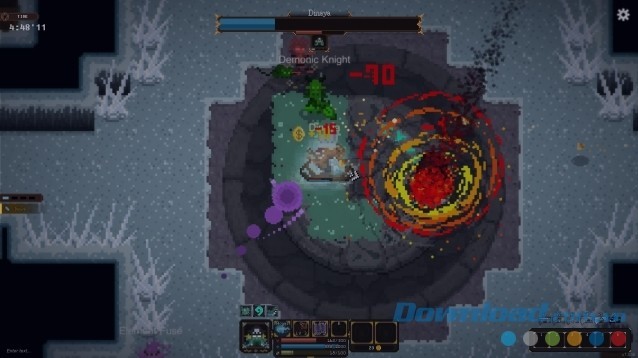 Sử dụng các khả năng đặc biệt của nhân vật trong quá trình chơi game chiến đấu hành động Hunger Dungeon cho máy tính