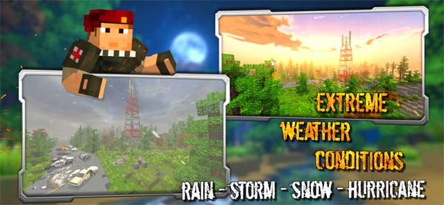 HungerCraft có hệ thống thời tiết sống động