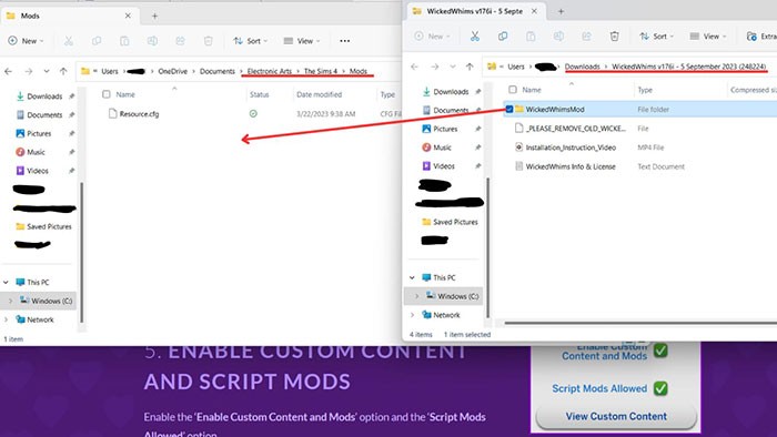 Hướng dẫn cài đặt mod WickedWhims cho The Sims 4