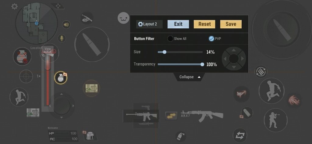 Cài đặt bố cục trong Crossfire Legends