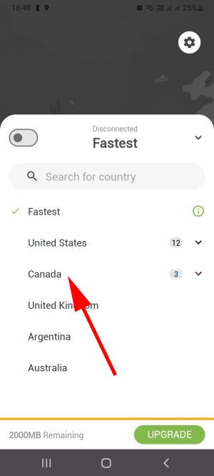 Chuyển IP sang Canada