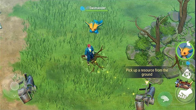 Thu thập tài nguyên trong Amikin Survival: Anime RPG