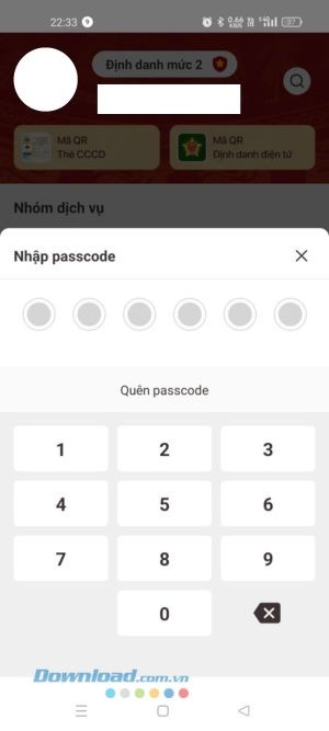 Nhập mã passcode