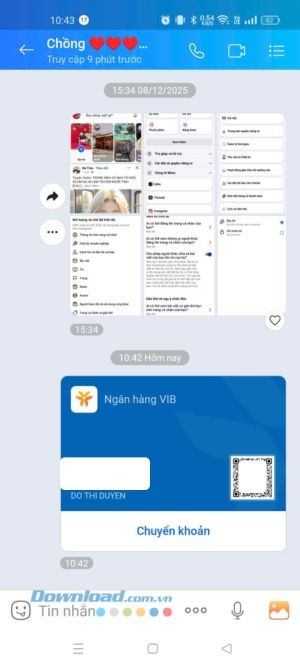 Thông báo đã gửi số tài khoản thành công