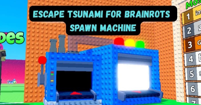 Máy tạo brainrot trong Escape Tsunami For Brainrots
