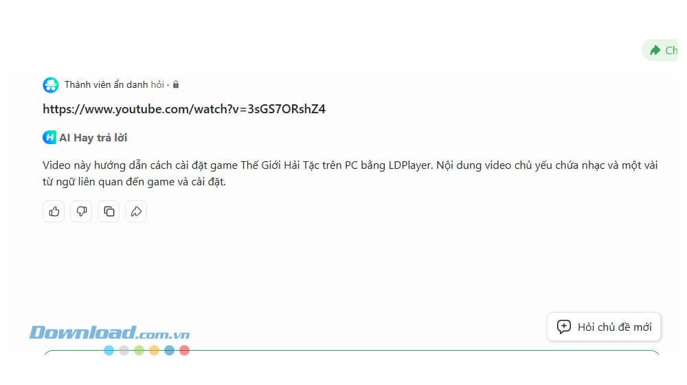 Trả về tóm tắt hoặc giải thích chi tiết