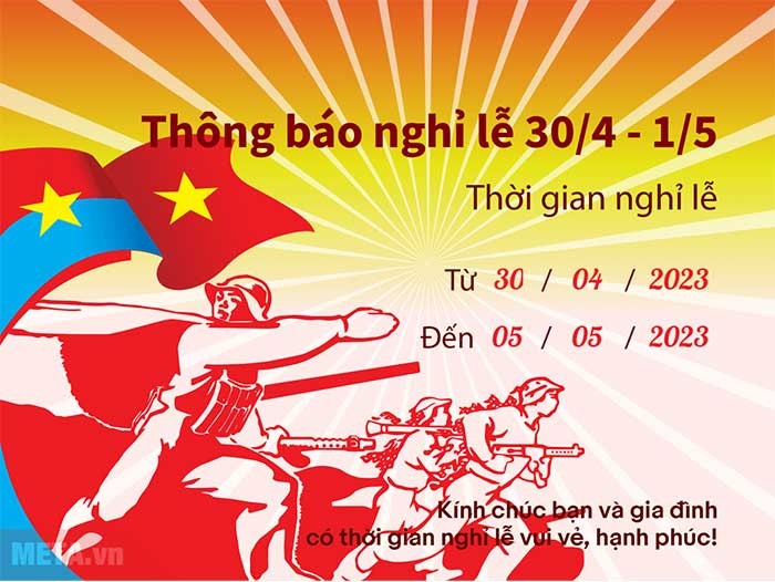 Hướng dẫn tạo thông báo nghỉ lễ 30/4 - 1/5 trực tuyến