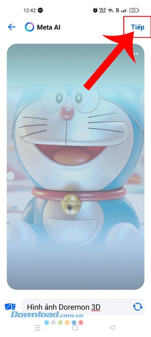 Ấn vào nút Tiếp